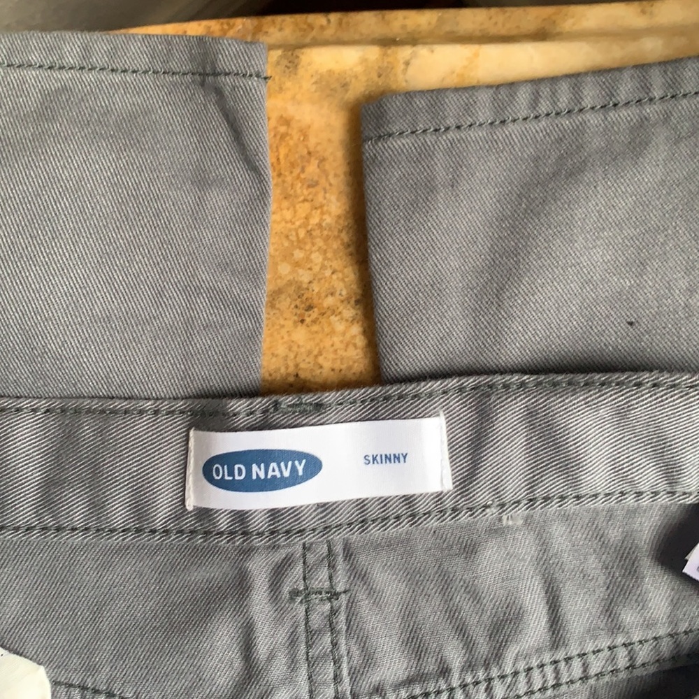 Old Navy gray skinny fit pants. Boys size 14 - Picture 8 of 14